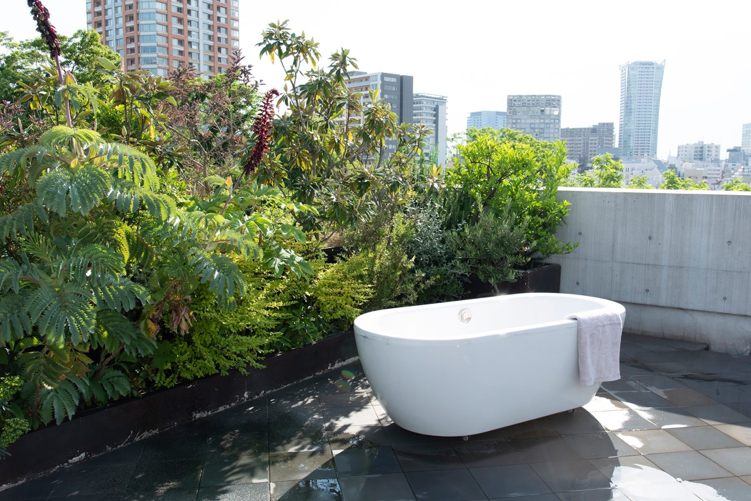 屋上 瓦床テラスガーデン