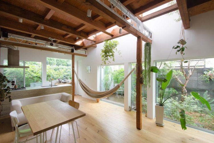 1Fリビング ハンモック設置の状態