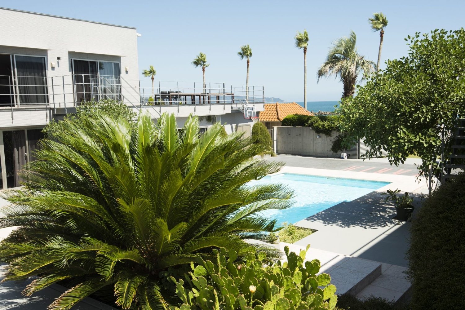 建物の高さを利用して撮影