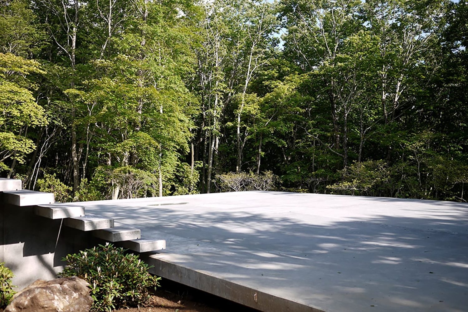 緑豊かな森に囲まれるスラブ / 夏