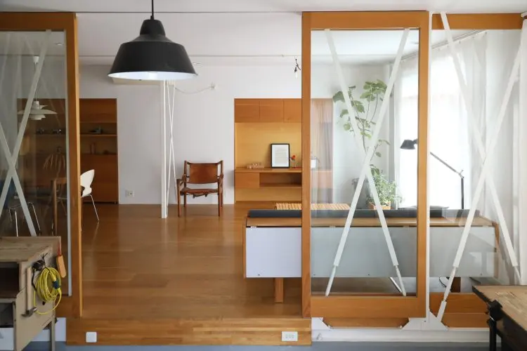 1F ワークスペースからリビング側