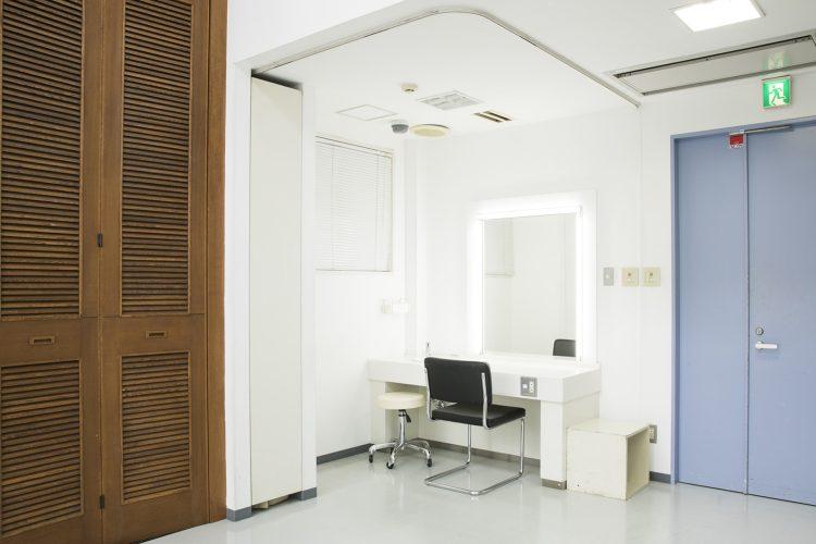 スタジオ部分にあるメイクスペース