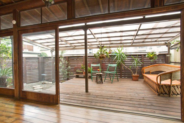 ウッドデッキ ソファは可動式