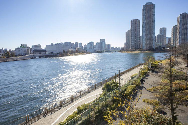 スタジオ窓から南側は月島方面