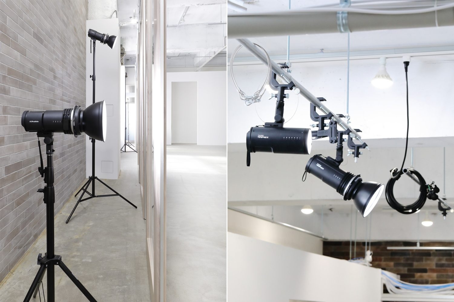 窓裏や天井バトンに照明設置が可能