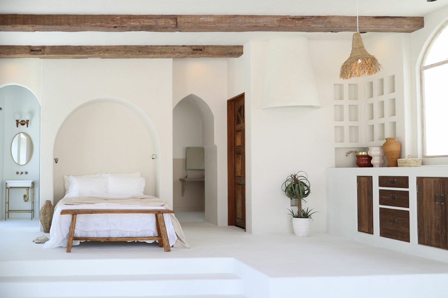 アーチ型のベッドスペース