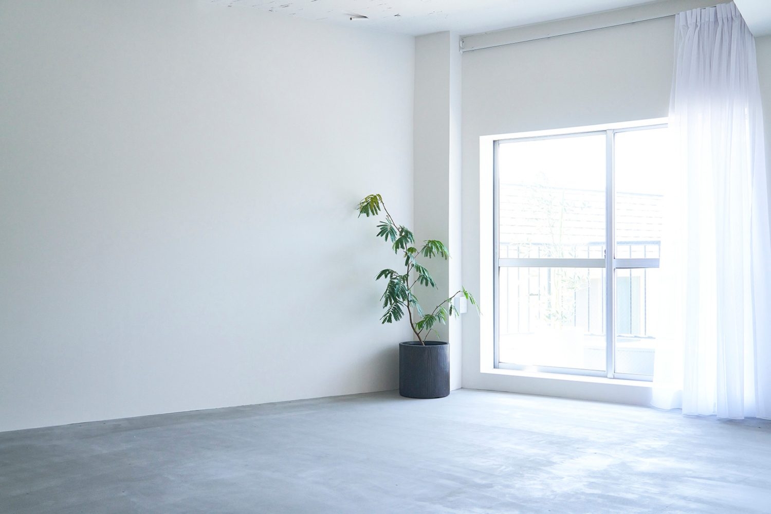 南側の窓と東側の壁