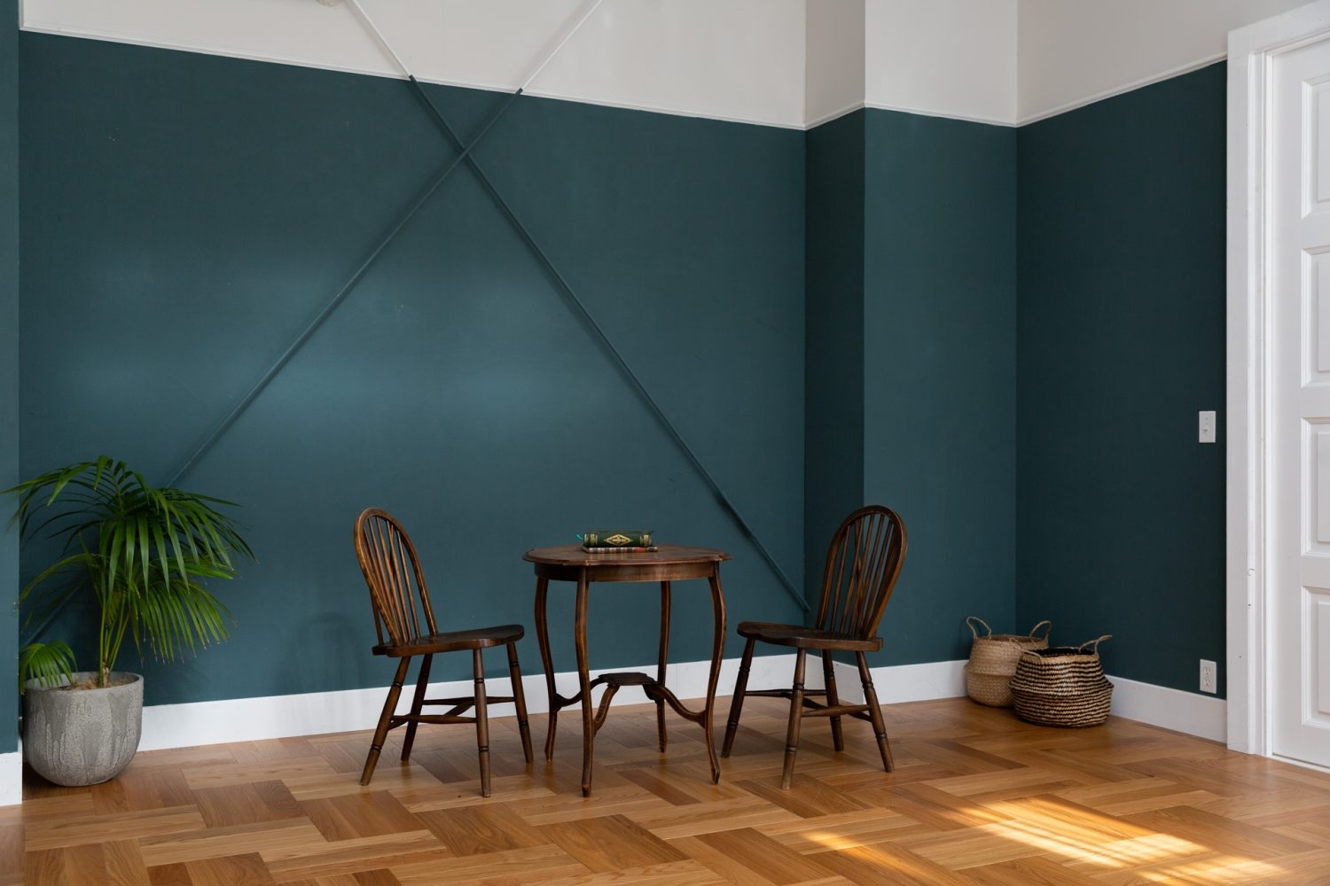 色壁での撮影も