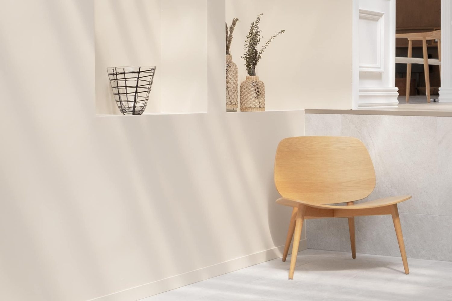 ベージュトーンがやわらかい印象