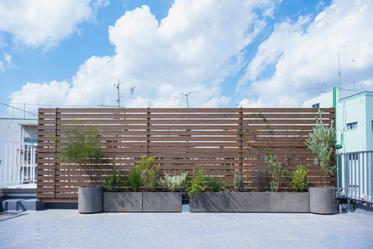 オプション:屋上 ウッドフェンス