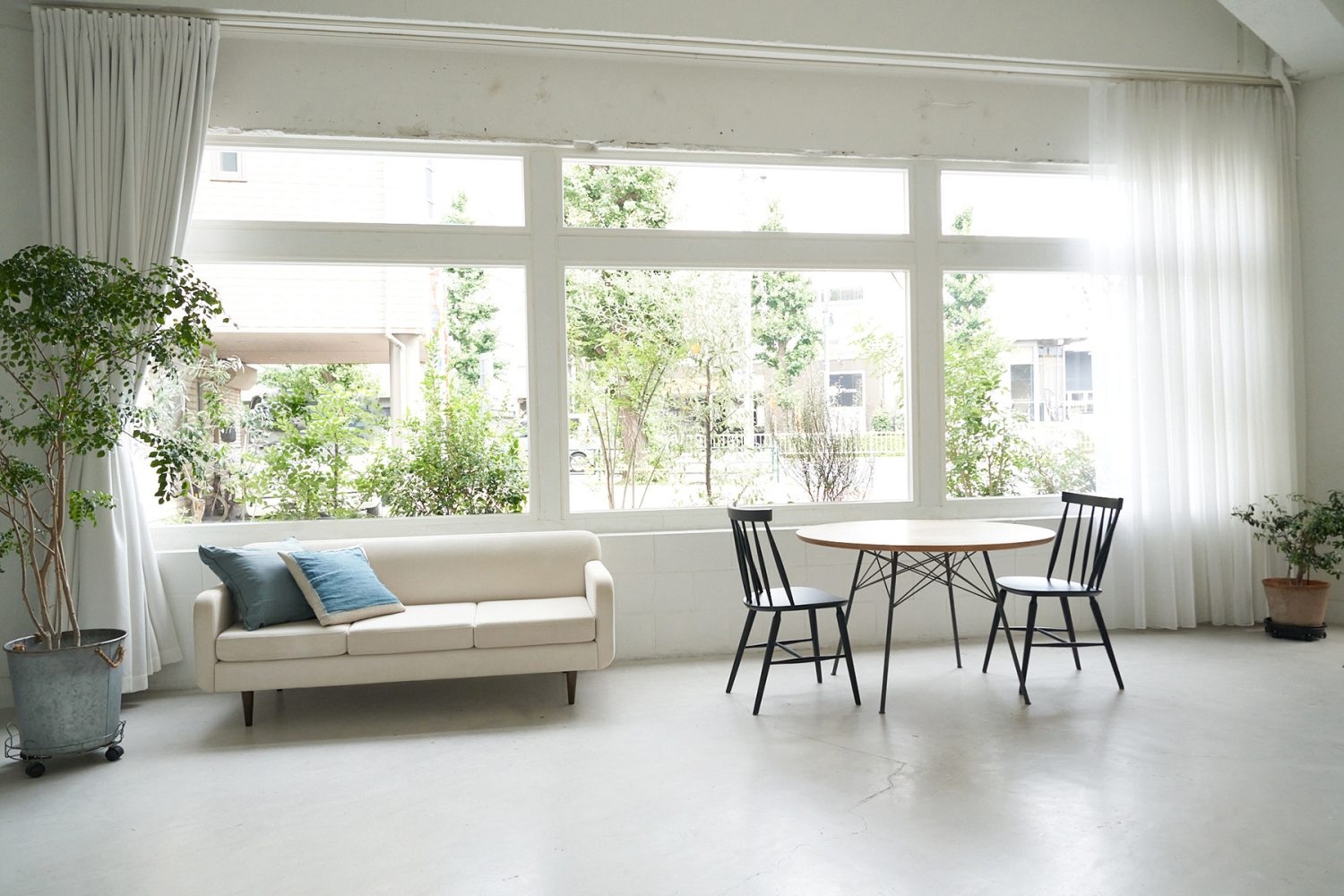 窓の外にはグリーン