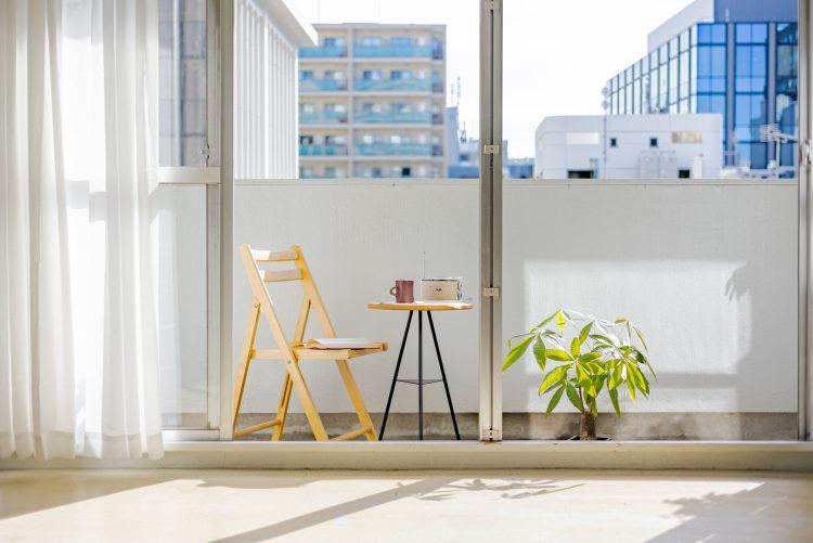 バルコニーでの撮影も