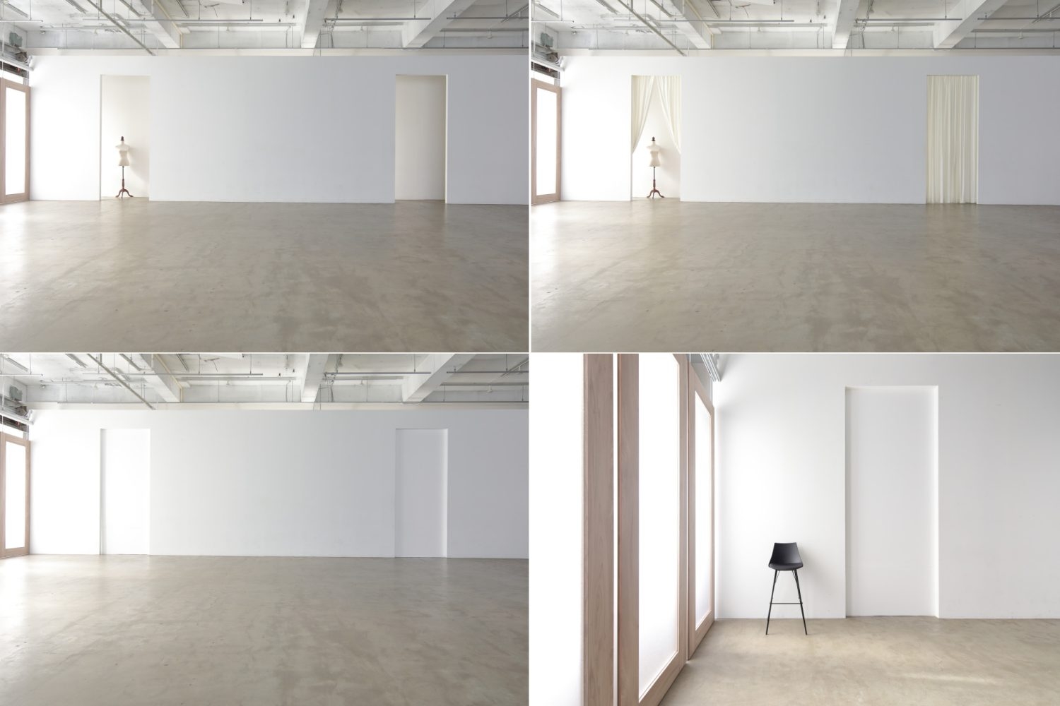 カーテンの付きの開閉式開口