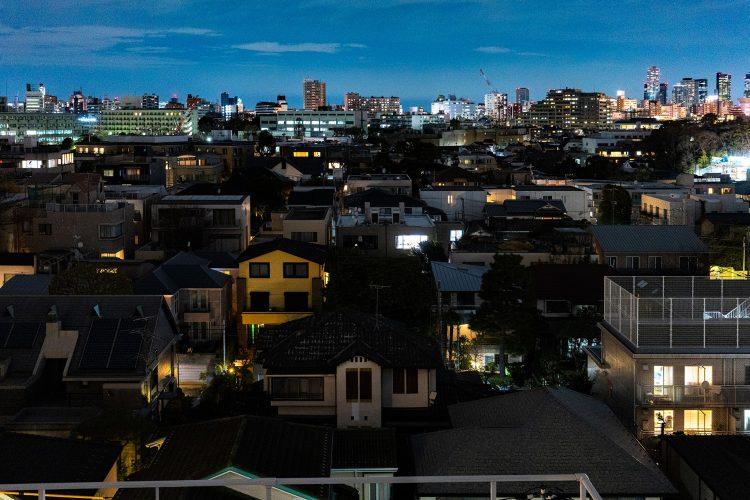 北方角の夜景 / 1月 17:30頃