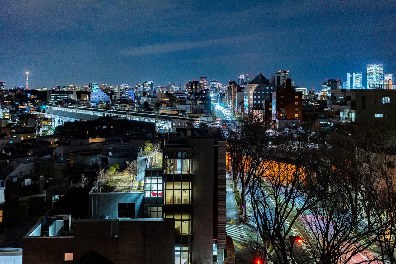 東方角の夜景 / 1月 17:30頃