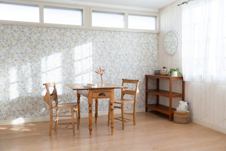 ボタニカル柄の壁紙