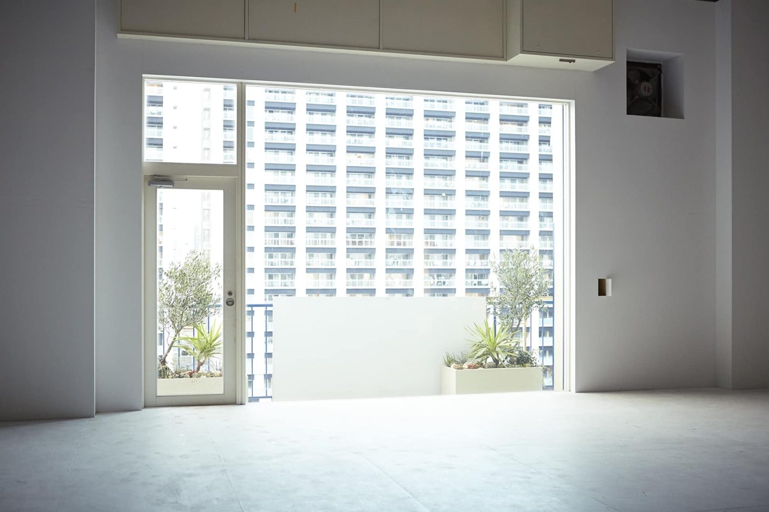 大きな窓からはやわらかな光