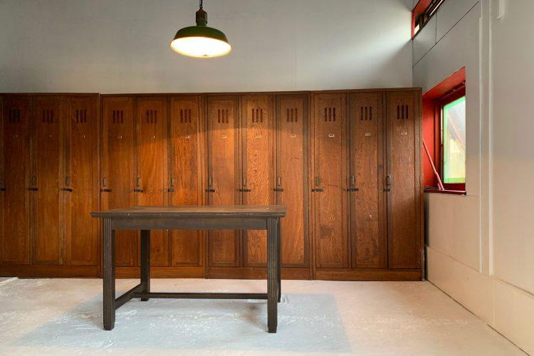 以前使用されていたロッカー