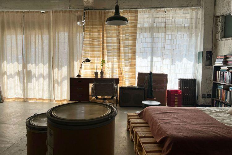 3種の異なるインド綿のカーテン