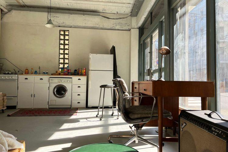 kohlerのキッチンとGE冷蔵庫