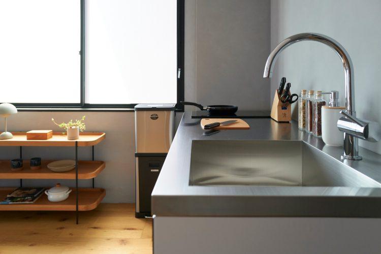 モルタル壁でのキッチン撮影にも