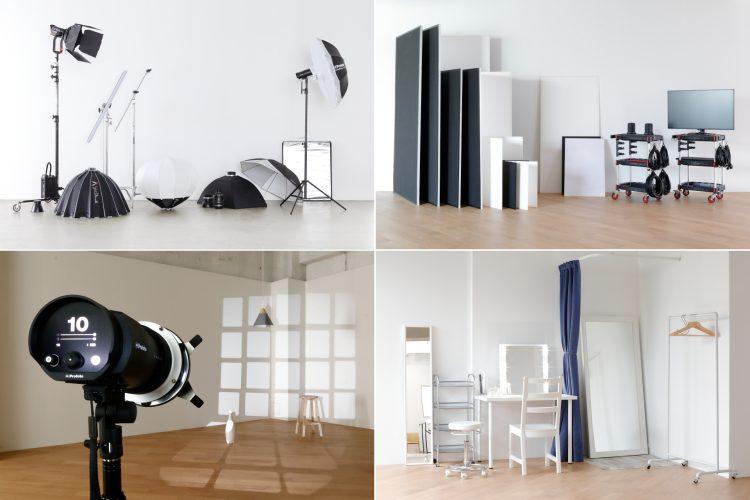 撮影機材や撮影補助ツールが豊富