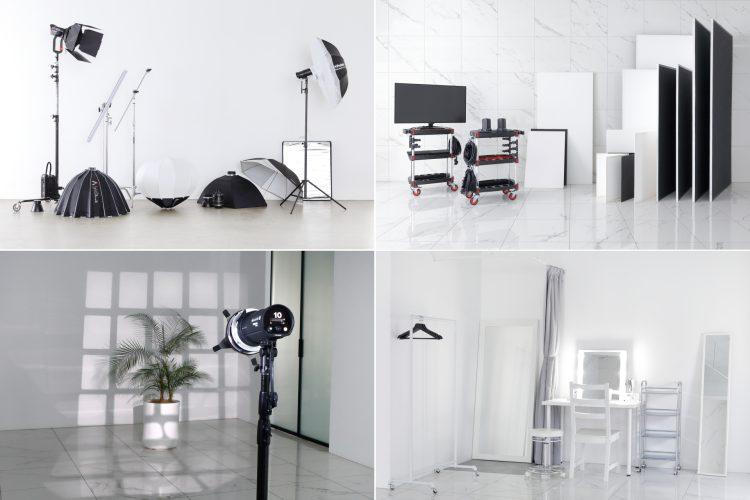 撮影機材や撮影補助ツールが豊富