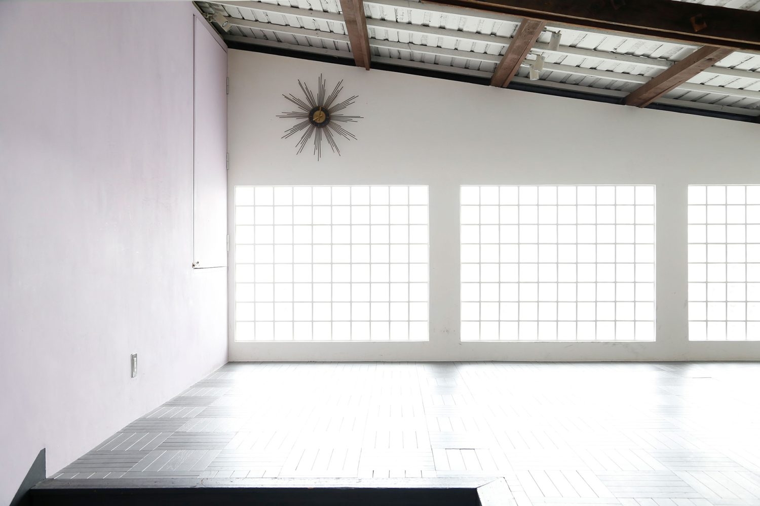 ガラスブロック サンバーストクロック