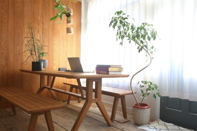 ウッドの可動床・可動壁・ダイニングを組み合わせて