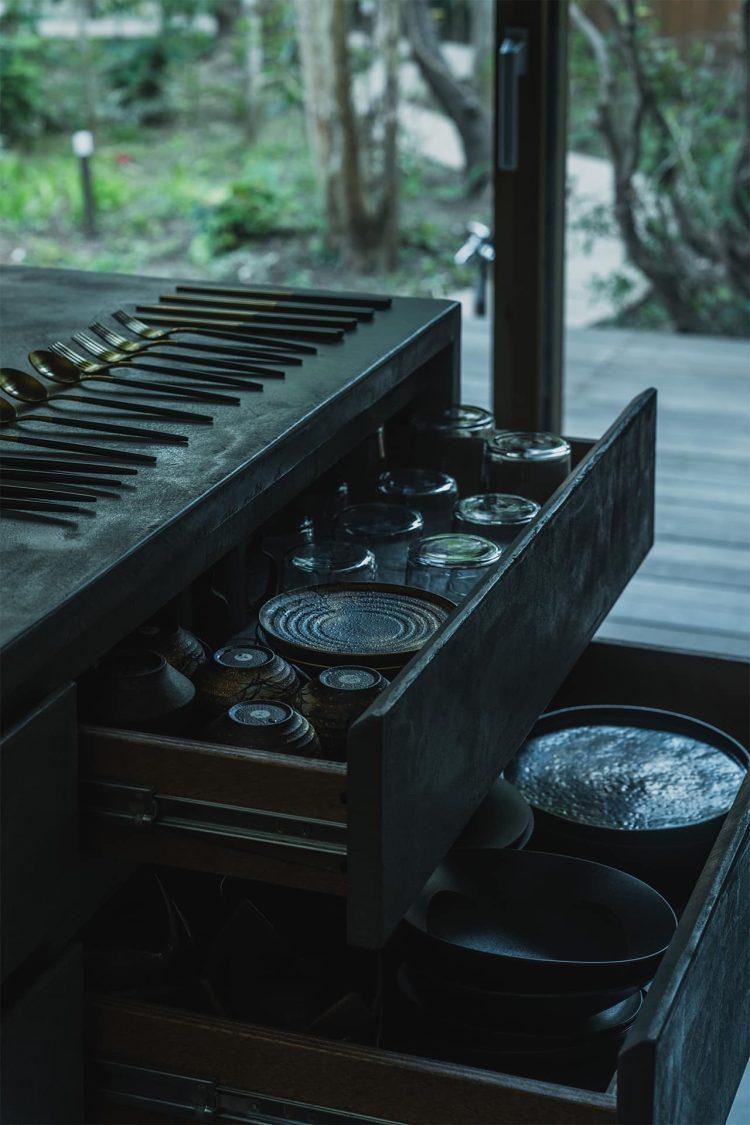 緑抜け画角、食器利用可能