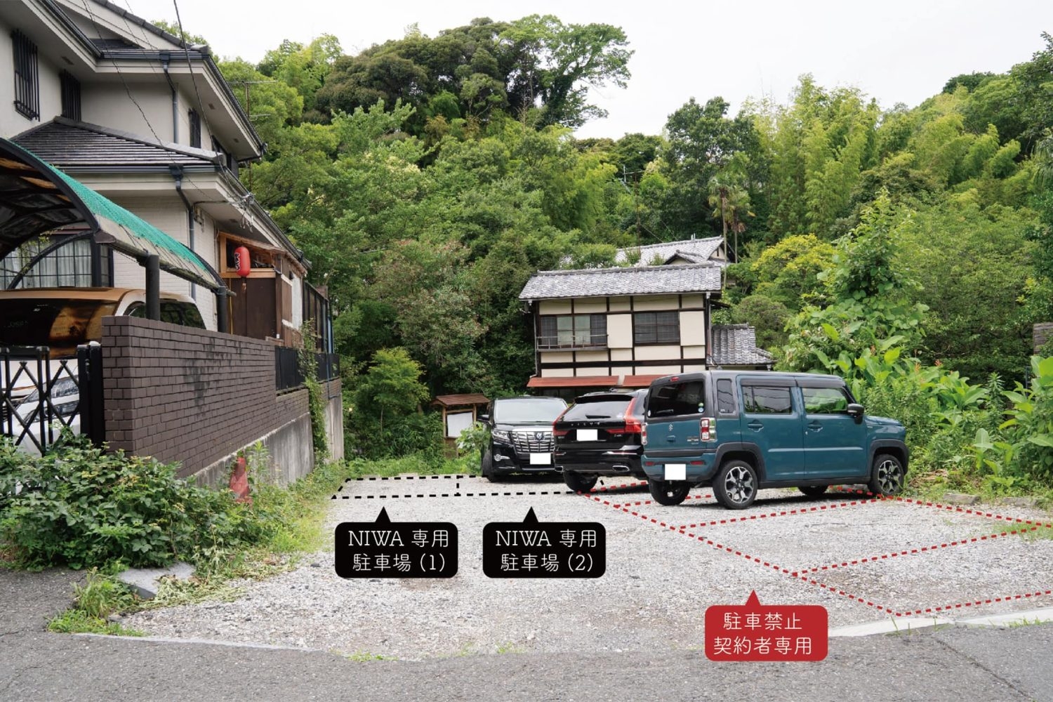 2台利用可能な駐車スペース