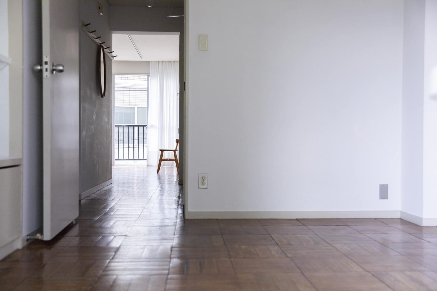 公園側の部屋からの風景