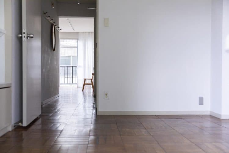 公園側の部屋からの風景