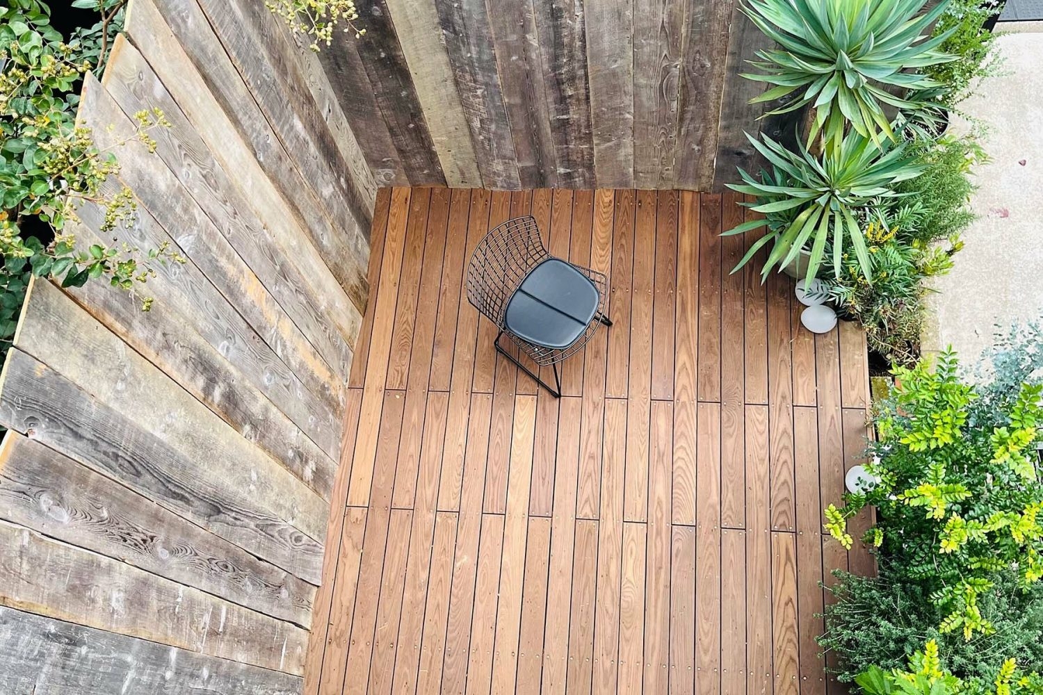 1F ウッドデッキ ベランダからの俯瞰