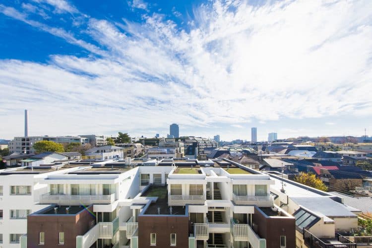 南側のバルコニーからの景色