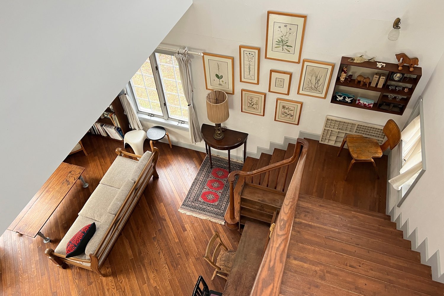 2Fからリビング・階段を俯瞰