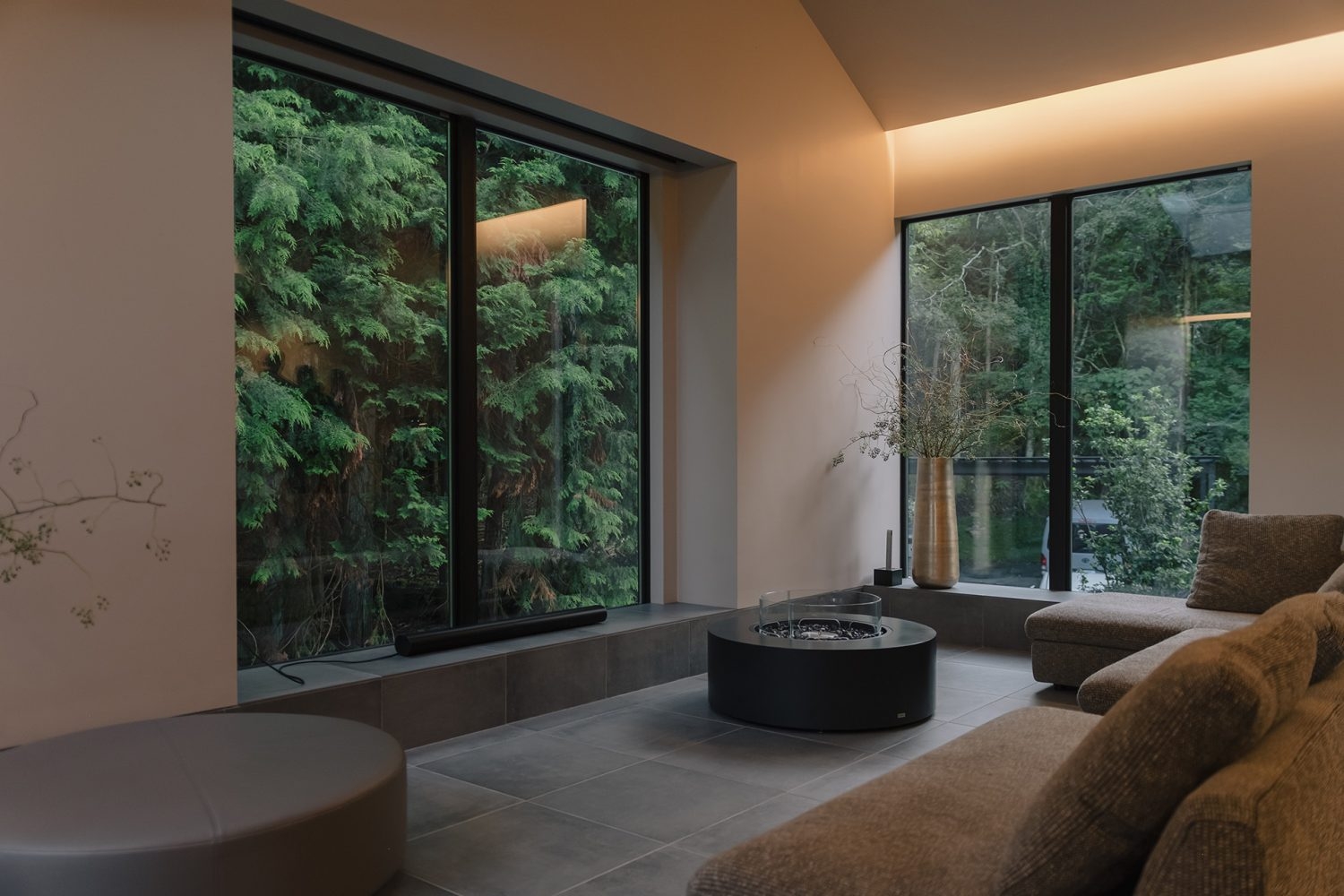 雨天時にはバイオエタノール暖炉