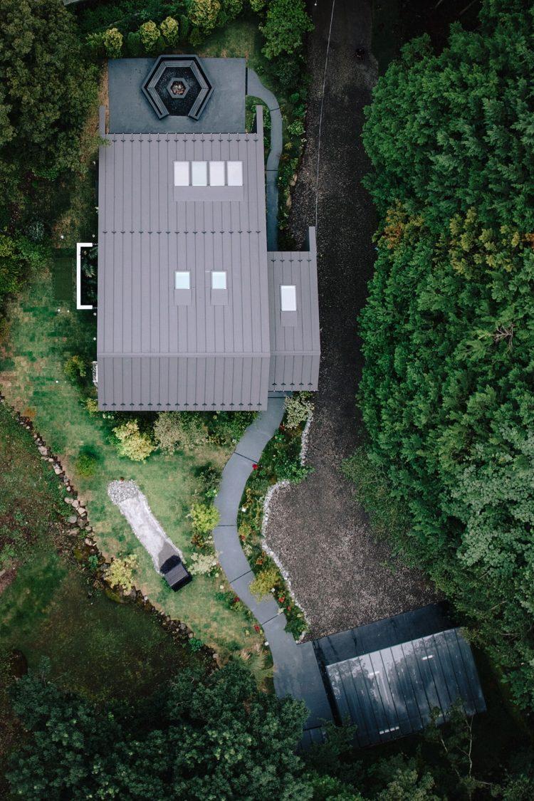 真上からのドローンショット