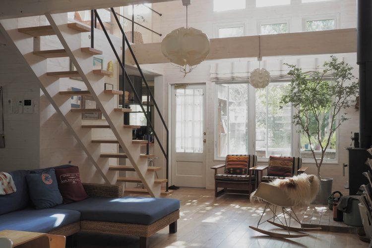 1F 吹き抜けのリビング