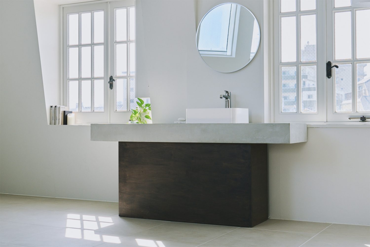 自由に移動可能な洗面台