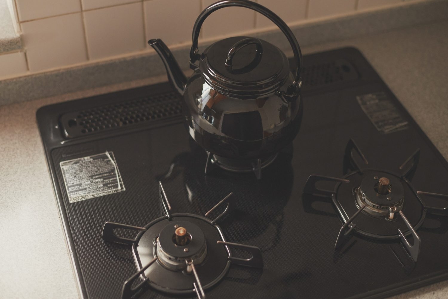 調理可能なガスコンロ(3口)