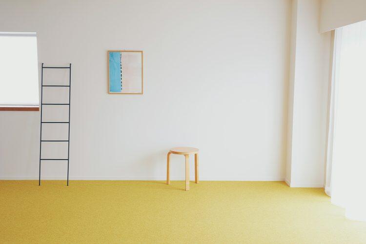 タイルカーペットを敷いた状態