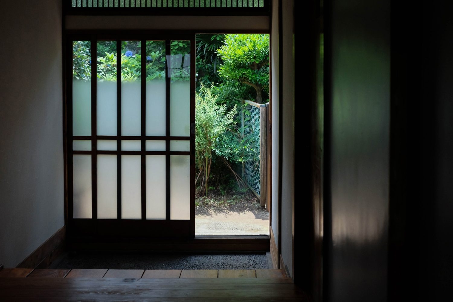 曇りガラス越しのきれいな光