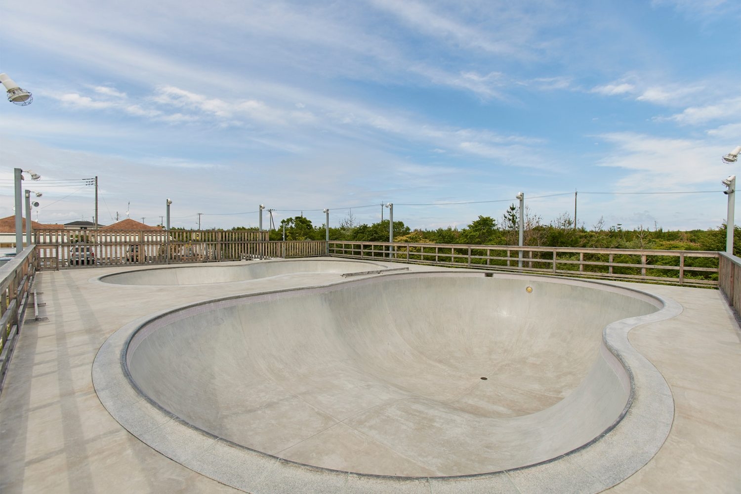 バートボウルと木々と青空