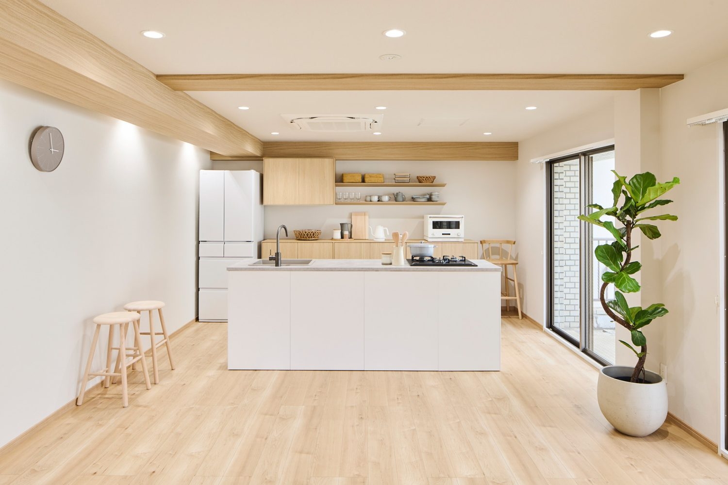 シンプルな可動式キッチン