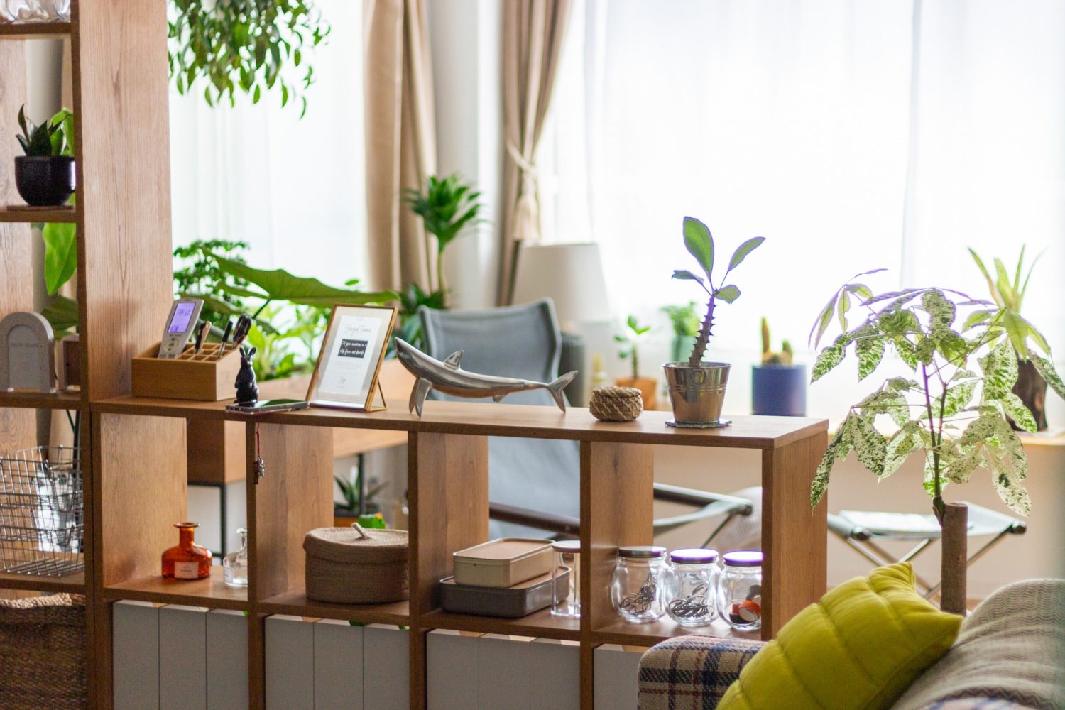 植物や雑貨を置けるキャビネット