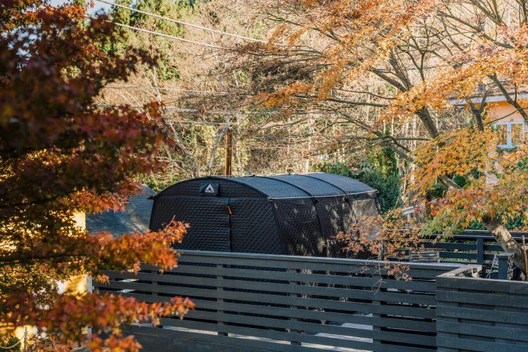 オプション:敷地内のテントサウナ