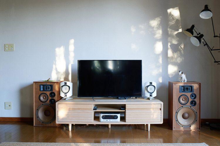 1F 備品 テレビ・ヴィンテージスピーカー