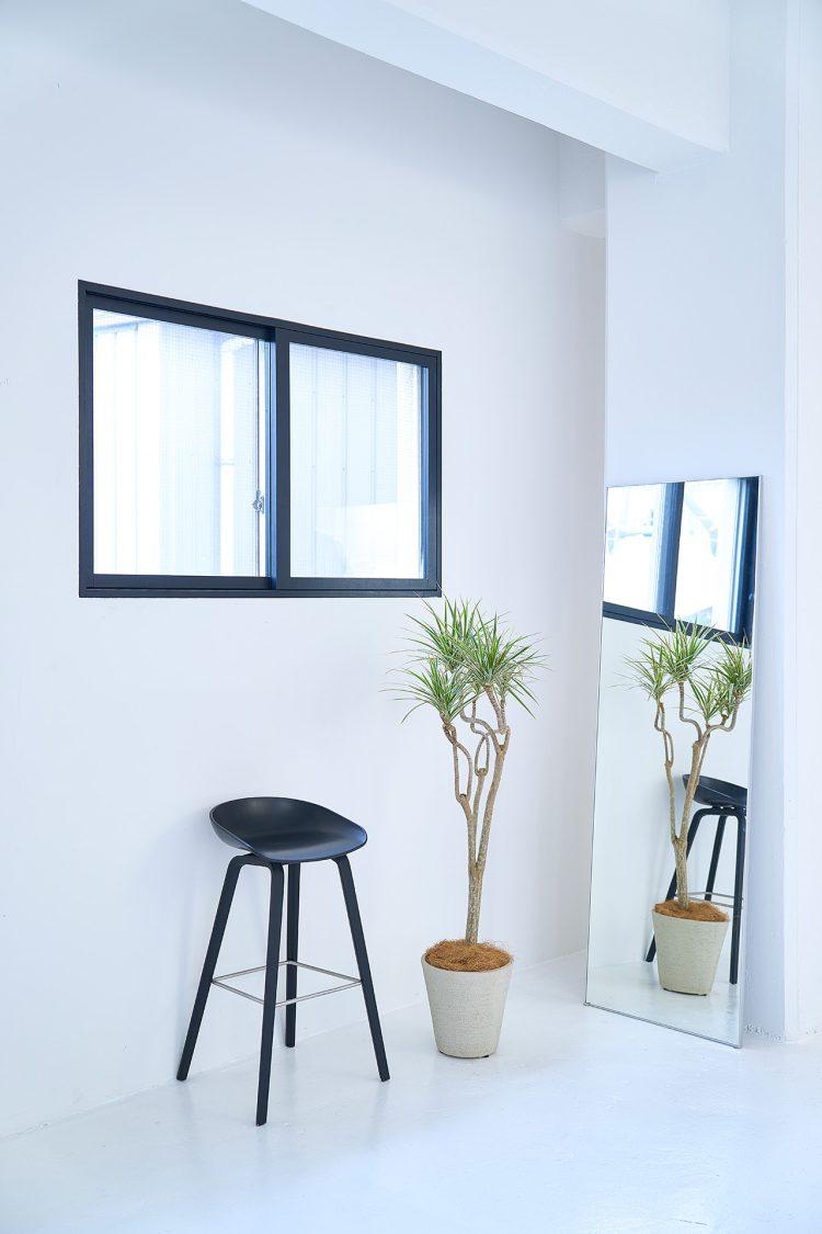 ブラックフレームの南側窓