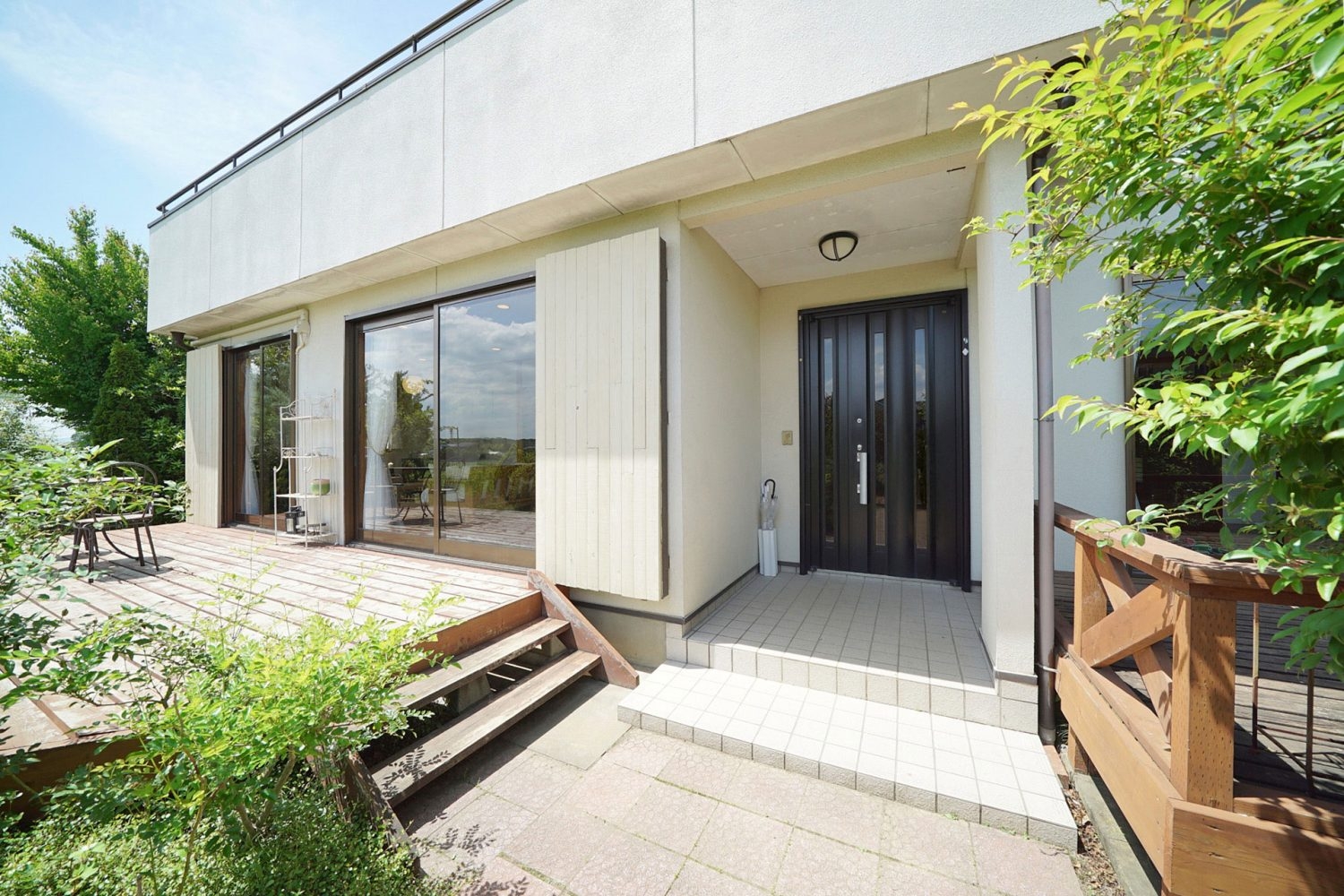 玄関シーンの撮影に